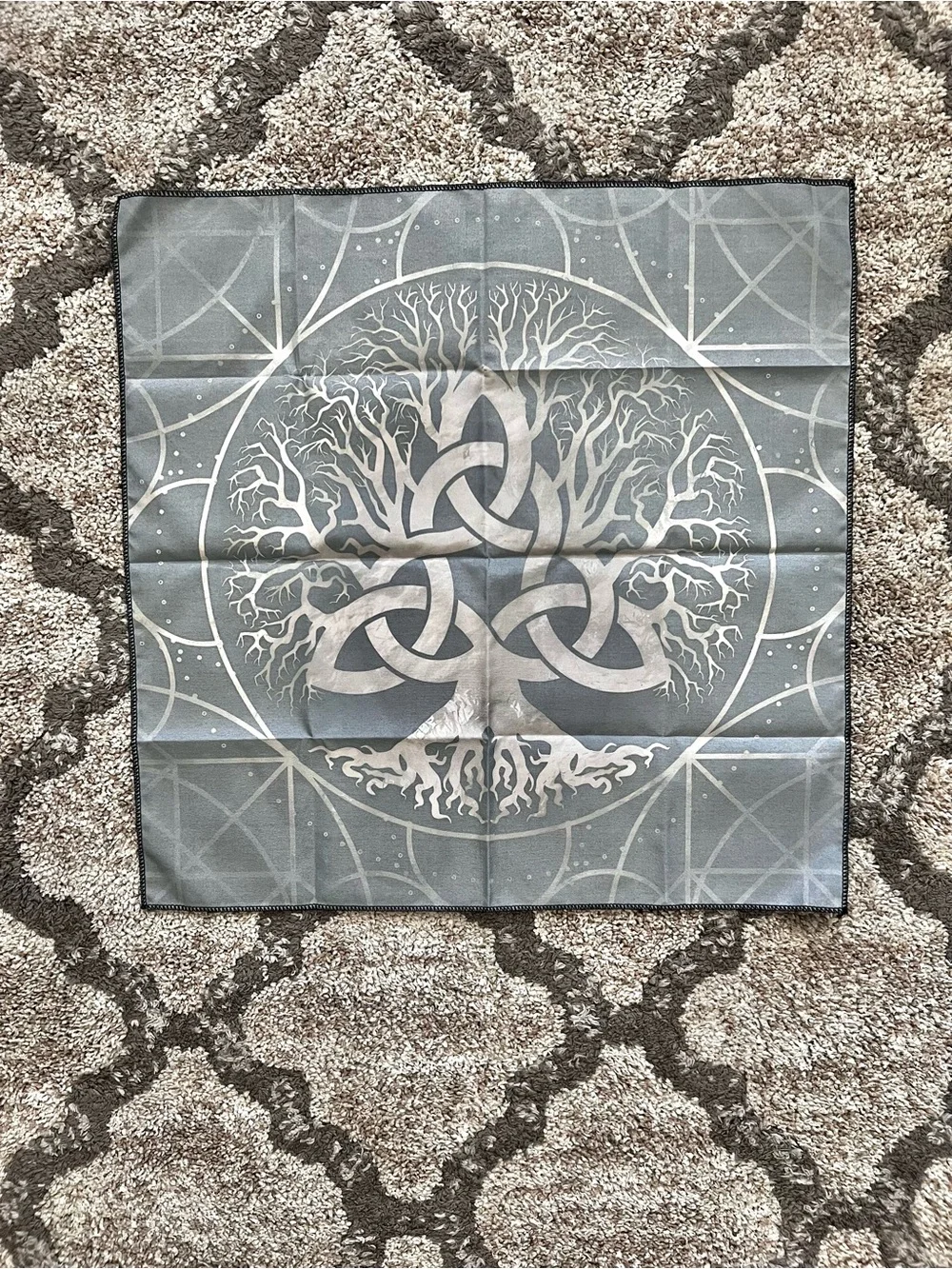 Mystical Celtic Tree of Life Tarot / Altar Cloth 19” Square